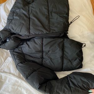 Cropped puffer Zara coat